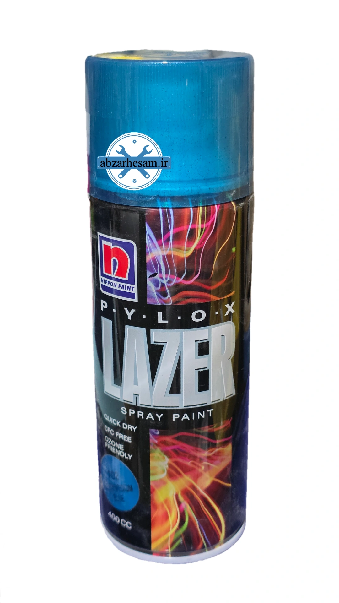 اسپری رنگ نیپون مدل لیزر آبی متالیک (اکلیل دار) ژاپنی اصلی