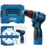 دریل شارژی ویوارکس مدل VR1608_BLX با ۲ باتری و موتور براشل
